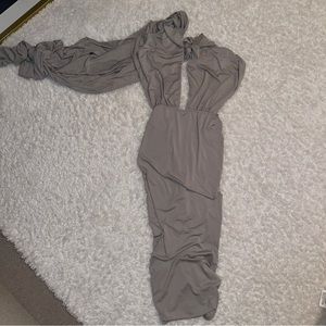 L’Atiste by Amy Multi Way Convertible Midi Dress Grey NWT Medium